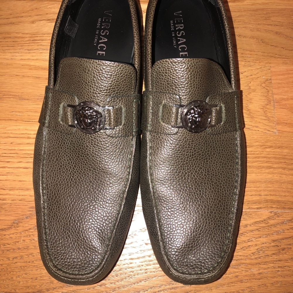 COPY - Versace loafers in olive green
